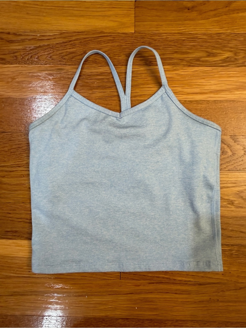 Athleta Girl All Day SoftLuxe Longline Bra Tank Top in Light Blue - Size M/8-10